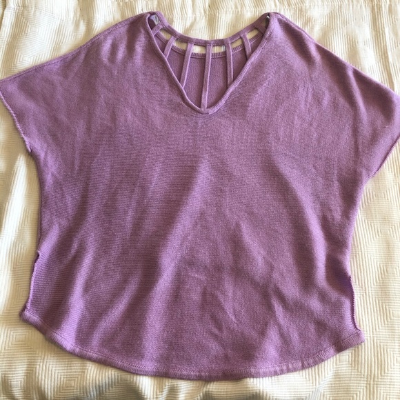 Allen B Lavender Sweater with Caged Back Detail - Picture 7 of 7